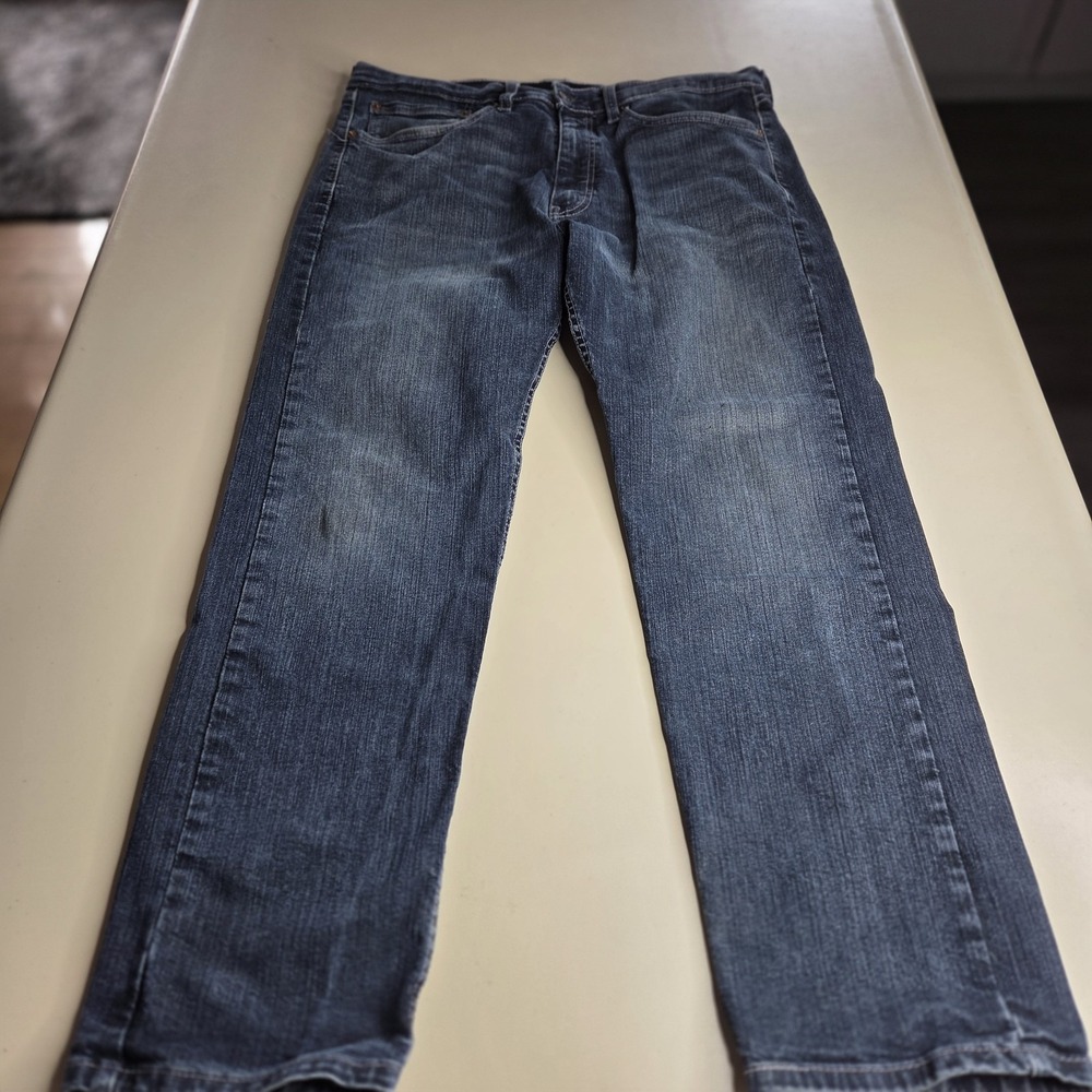 Levi's 505 Men's Regular Fit Jeans Blue Denim Water Less  W34 L29 Straight Leg M